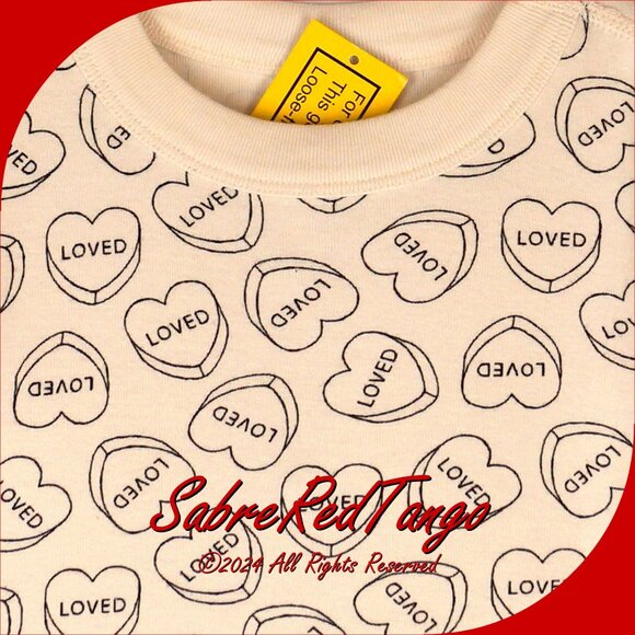 NWT Hanna Andersson Organic Long Johns Pajamas Loved Print 110 5 - Picture 2 of 4